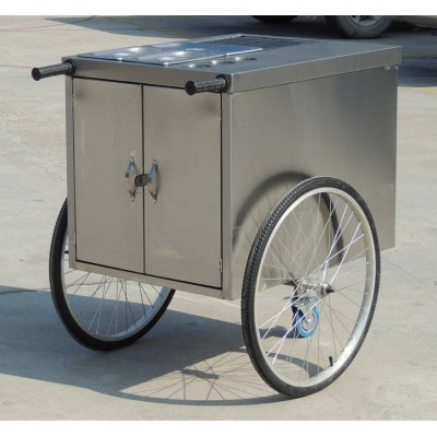 Hand Push Food Cart For Sale With Out Door Table Umbrella