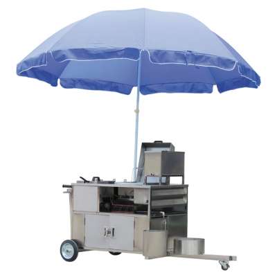 Commercial Stainless Steel Mobile food Cart Hot Dog cart for Street food