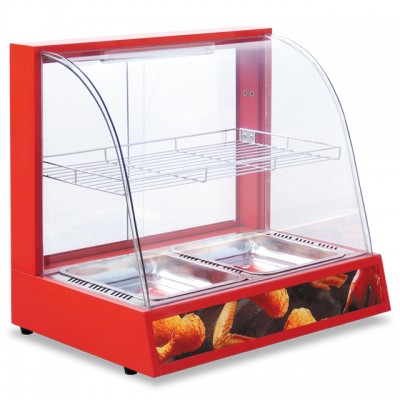 stainless steel food warming display showcase