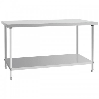 Stainless steel restaurant 2 Layer kitchen working table/ work bench/ Food Table