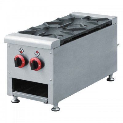 Stainless Steel Commercial Kitchen Equipment Tabletop 2 Burners Gas Range