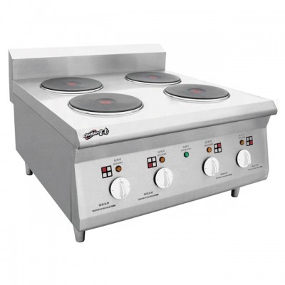 Commercial countertop electric cooker 4 head electric cooking stove 220V