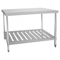 Stainless steel restaurant kitchen table, kitchen work table with under shelf