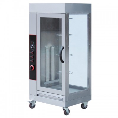 Commercial kitchen equipment vertical rotisserie automatic rotating gas chicken roast machine