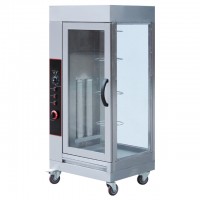 Commercial kitchen equipment vertical rotisserie automatic rotating gas chicken roast machine